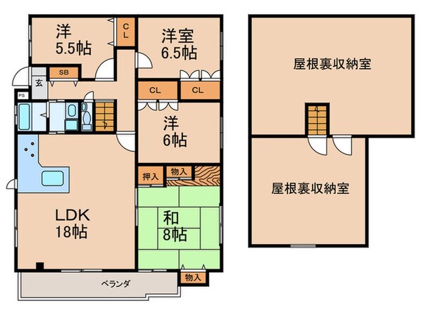 シーホース芦屋の物件間取画像